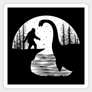 Bigfoot Loch Ness Monster Sticker